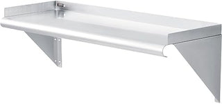 Global Industrial Wall Mount Shelf with 1-1/2" Lip 18 Gauge 430 Stainless Steel 36"W x 12"D