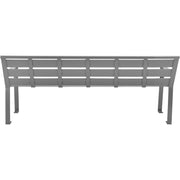 6' Outdoor Park Bench with Back by Global Industrial – 6'L, Steel, Gray, Model 436975GY