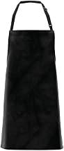 Locknane Leather-Look Bib Apron Black Vinyl - 30"L x 26"W