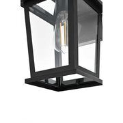 Cayman One Light Outdoor Wall Sconce Black by Lighting Design – Iron, Black