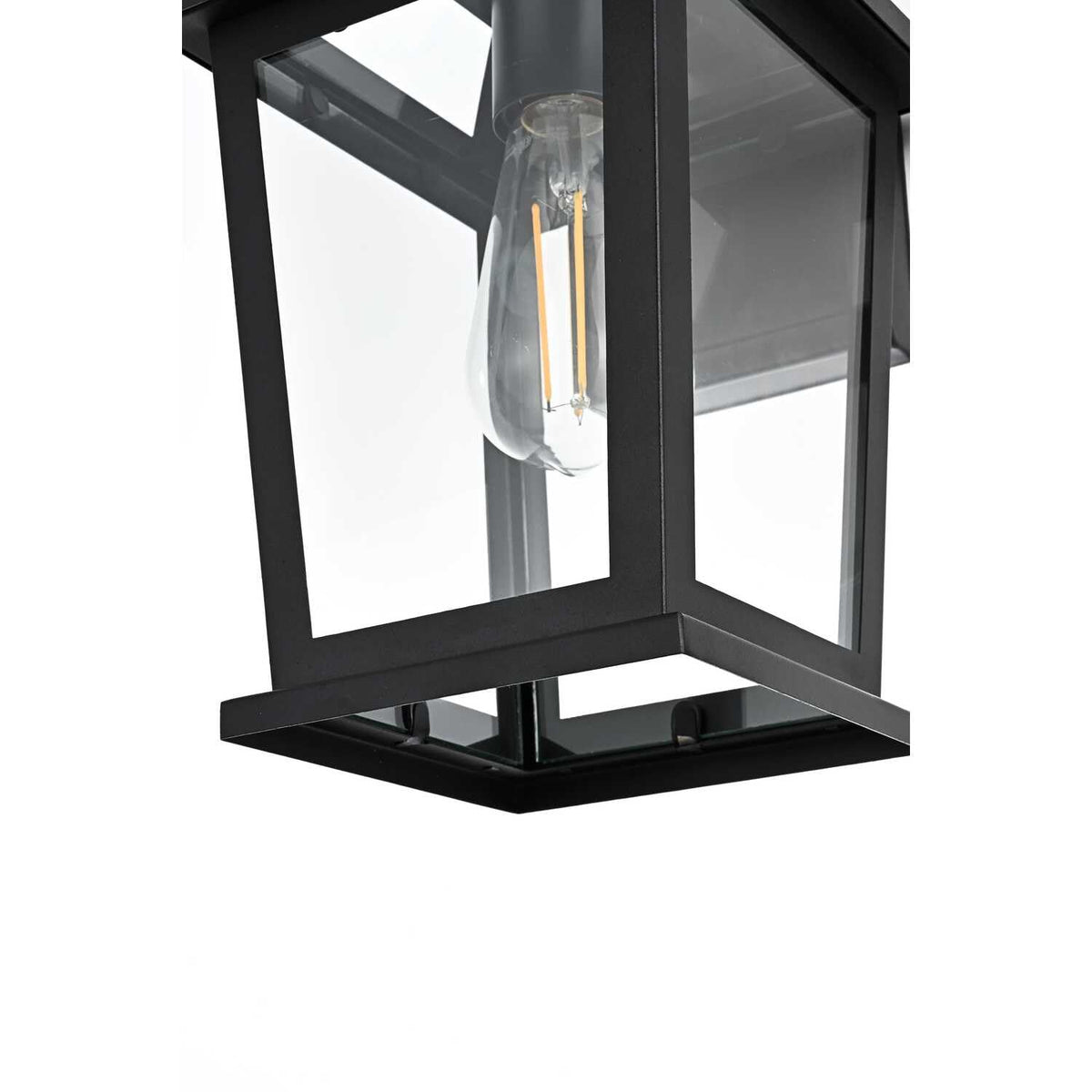 Cayman One Light Outdoor Wall Sconce Black by Lighting Design – Iron, Black