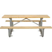 Global Industrial 6 Ft. / Natural / Industrial Picnic Tables