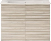 Swiss Madison Cascade 30" Wall-Mounted Bathroom Vanity in White Oak with Sink Top