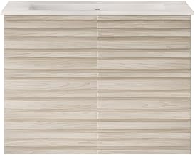 Swiss Madison Cascade 30" Wall-Mounted Bathroom Vanity in White Oak with Sink Top