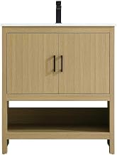 Elegant Kitchen and Bath Ira 30" Single Bathroom Vanity in Honey Brown