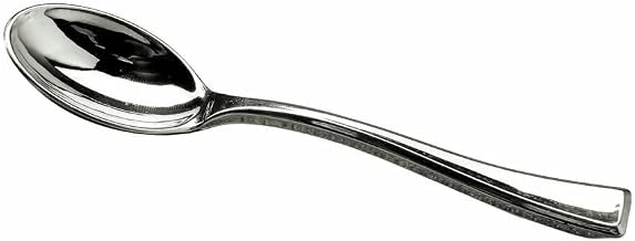 CORPORATION Silver Plastic Mini Disposable Spoon - 4" L