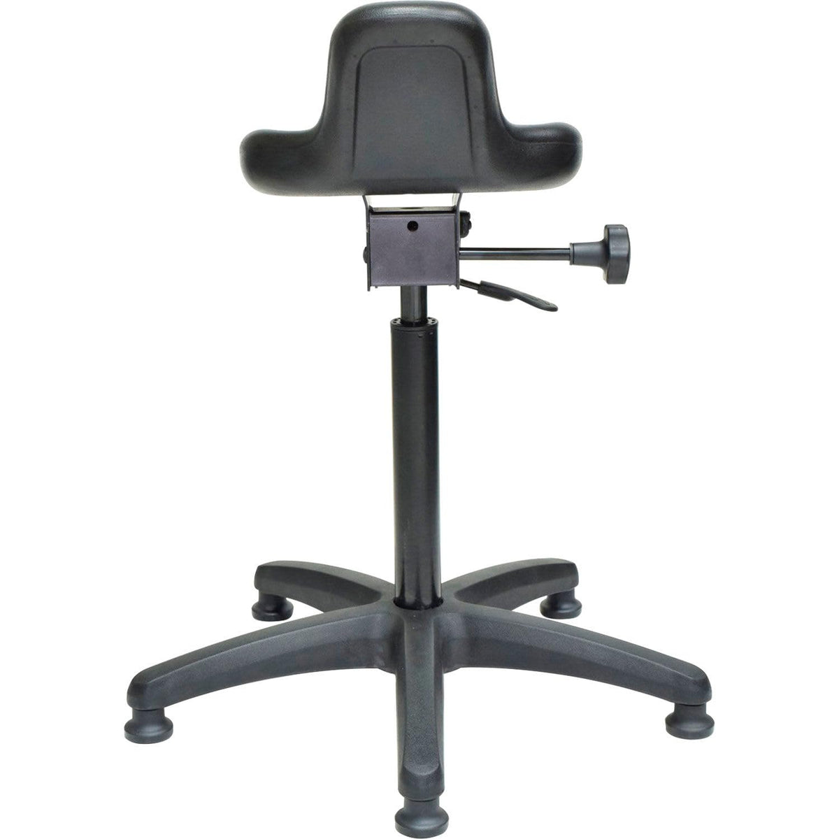 Interion Height Adjustable Ergonomic Sit Stand Stool by Global Industrial – Black, Model 571005