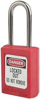 Master Lock Lockout Padlock,KA,Red,1-13/16"H,PK12