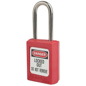 Lockout Padlock by Master Lock – Stainless Steel, Red, Model S31KAS12RED
