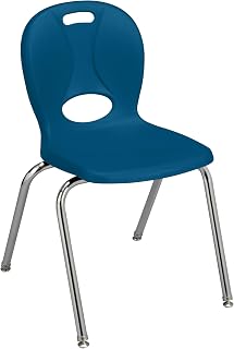 Learniture Structure Series Stacking School Chairs with Contoured Seats, Heavy-Duty Plastic Stacking Classroom Chairs, 18" H, Set of 4