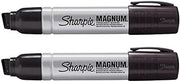 Sharpie Pro Magnum Heavy Duty Large Jumbo Permanent Markers - Pack of 2 - Extra Wide Chisel Wedge Tip - Black Ink