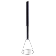 19” Chrome-Plated Metal Potato Masher by Tablecraft – 19-Inch, Stainless Steel, Black, Model 7319