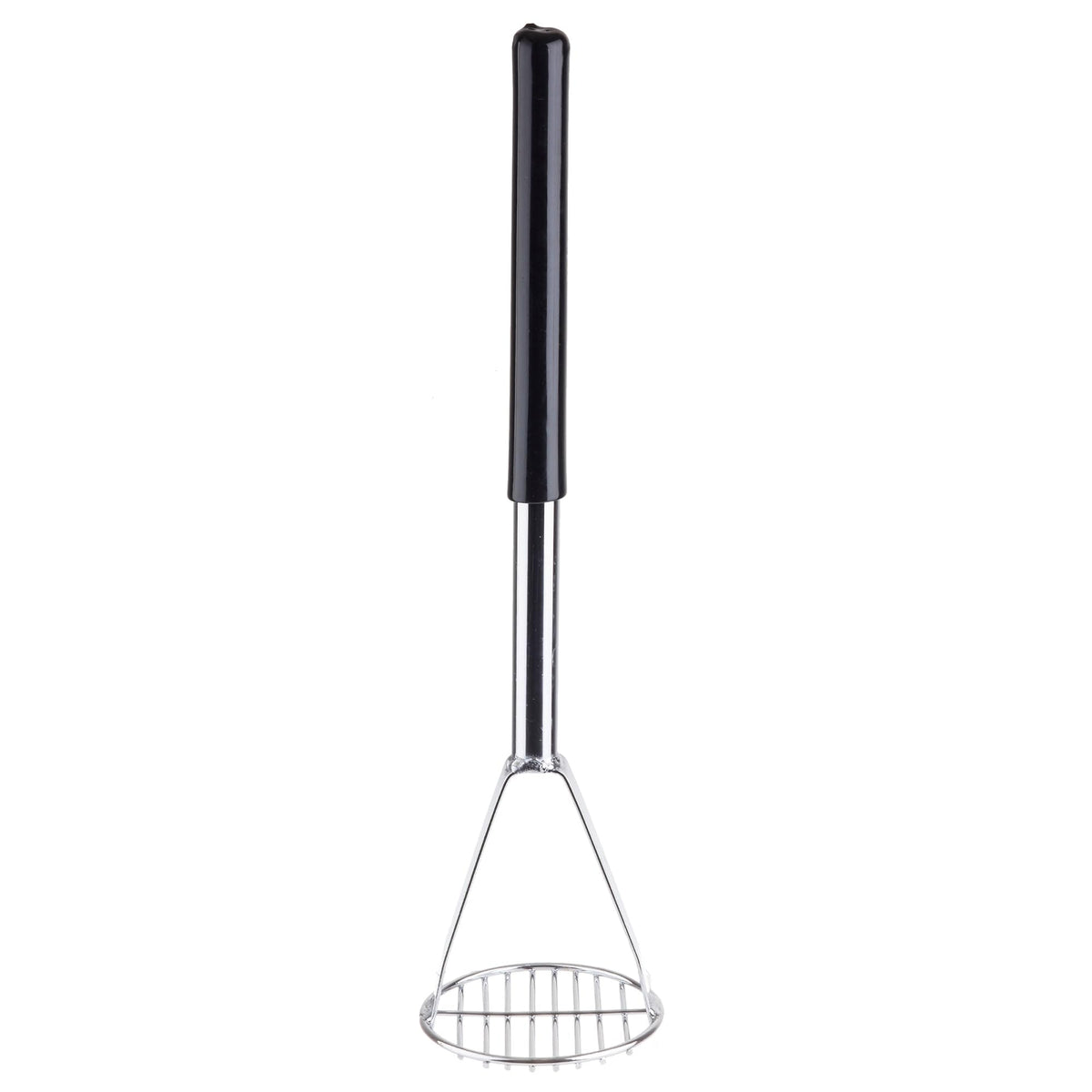 19” Chrome-Plated Metal Potato Masher by Tablecraft – 19-Inch, Stainless Steel, Black, Model 7319