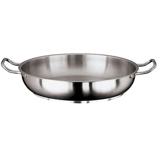 World Cuisine paella pan by PADERNO – 19 5/8", 2 quarts, Stainless Steel, Silver, Model 1115-50