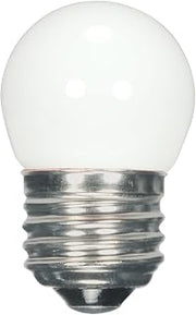 Satco S9161 Medium Light Bulb in White Finish, 2.31 inches, Base, Frost, Medium Base