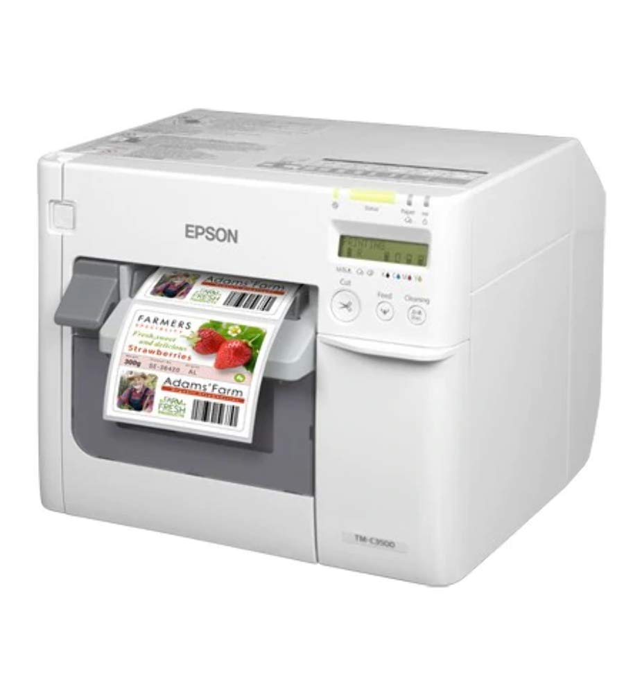 Tm-c3500 Colour Label Printer D interface usb lan ni by Epson – White, Model 235G612