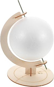 DIY Rotating Earth Globe with Stand and Accurate Geographic Map for Early Education Portable Educational for Geography Learning and Teaching
