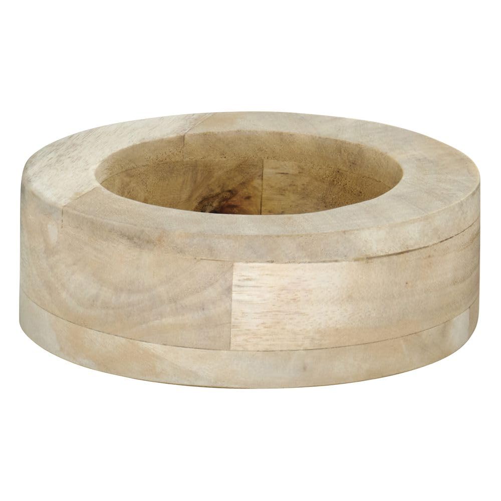 Round Mango Wood Riser - 6" Dia x 2" H by HUBERT – Wood, Natural
