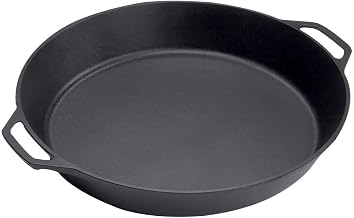 Lodge Pre-Seasoned Cast Iron Skillet with Dual Loop Handles, 17 Inches | Large Frying Pan with 2 Loop Assist Handles, Versatile & Durable Cast Iron Skillet, 17 In, Non-Toxic, Made in USA