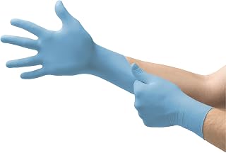 Ansell Microflex 92-134 Disposable Powder-Free Nitrile Gloves for Cleaning w/Textured Fingertips