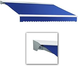 AWNTECH 10 FT. Destin Manual Retractable Awning 120 in. W X 10.38 in. H X 96 in. D Acrylic Fabric in Bright Blue DA10-BB