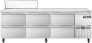 CRA93-10-D Refrigerated Base Sandwich Unit, 93" W, With 10 Pan Openings & Drawers