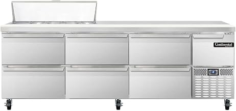 CRA93-10-D Refrigerated Base Sandwich Unit, 93" W, With 10 Pan Openings & Drawers
