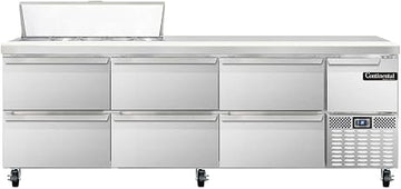 CRA93-10-D Refrigerated Base Sandwich Unit, 93" W, With 10 Pan Openings & Drawers