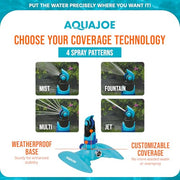 Aqua Joe w/ Lie-Flat Metal Base for Any Landscape / Promo Kit / 1 Sprinklers