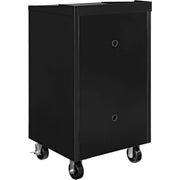 Mobile Computer Cabinet by Global Industrial – 27 inches (W) x 49.25 inches (H) x 24 inches (D), Alloy Steel, Black, Model 694561BKA