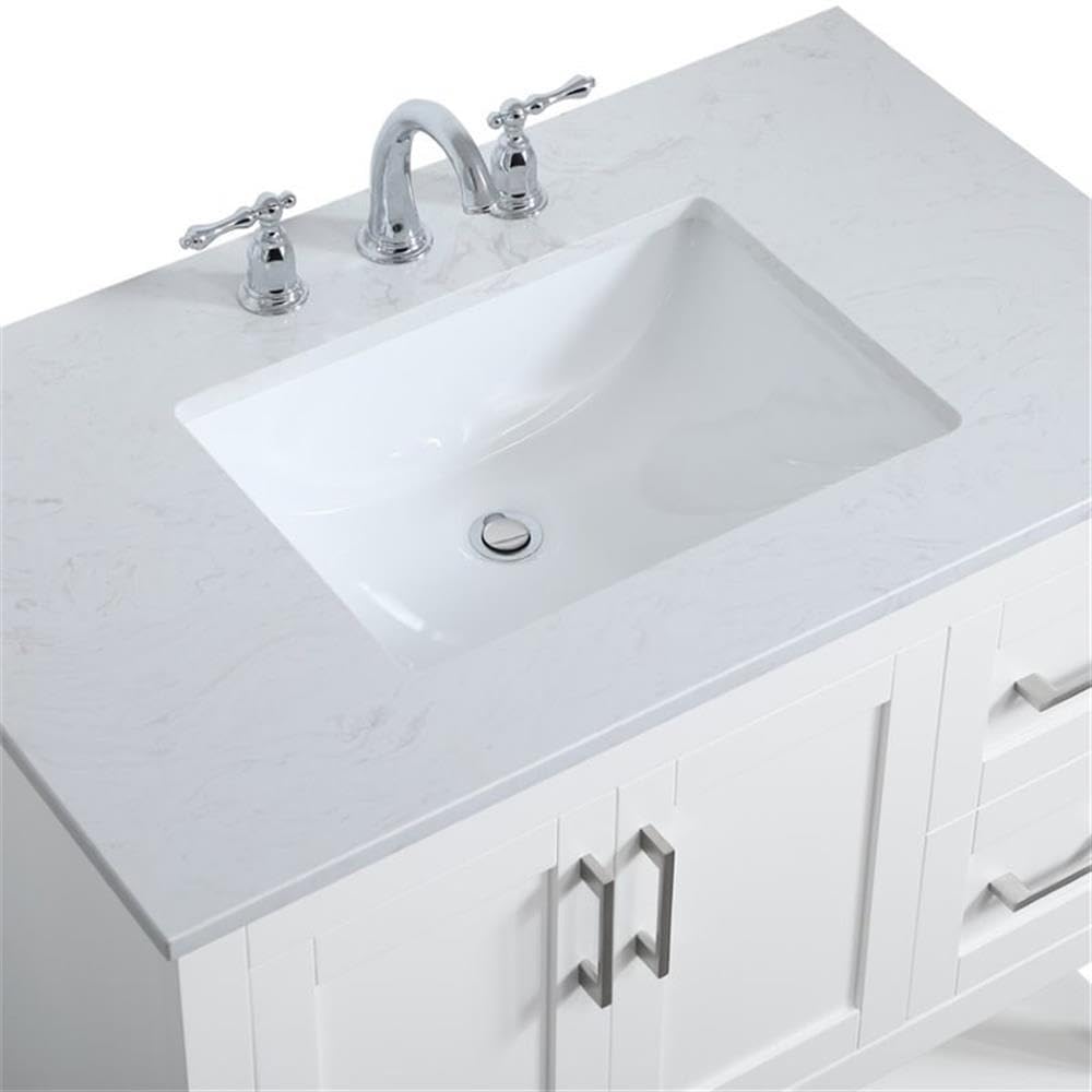 Elegant Decor 36" - Single / White / Traditional Wheel Care