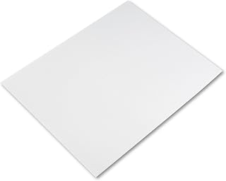 Pacon 4-Ply Railroad Board, White, 22" x 28", 25 Count | Great for arts, crafts, displays, presentations and classroom projects
