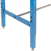 Adjustable Height Workbench by Global Industrial – 36"L x 60"W x 5"H, Alloy Steel, Blue, Model 606985BBLA