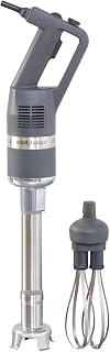 Robot Coupe CMP250COMBI Hand Held Compact Power Mixer Immersion Blender with 10" Arm/Shaft and 8" Whisk, 120v, Grey