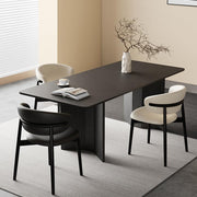 Mesa De Jantar Retro Wooden Dining Table Living Room Black Rock Slab Home Small Apartment Diner Table by JOYNOW – One Size, 200x90x75cm, Model 8524