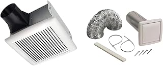 Broan-NuTone AE110 Invent Flex ENERGY STAR Qualified Single-Speed Ventilation Fan, 110 CFM 1.0 Sones, White & Available NuTone WVK2A Flexible Wall Ducting Kit for Ventilation Fans, 4-Inch