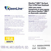 Kleenline NRG No-Touch Clear & Mild Foam Handwash | 2 Bottles/Case – Skin Cleaning Agent