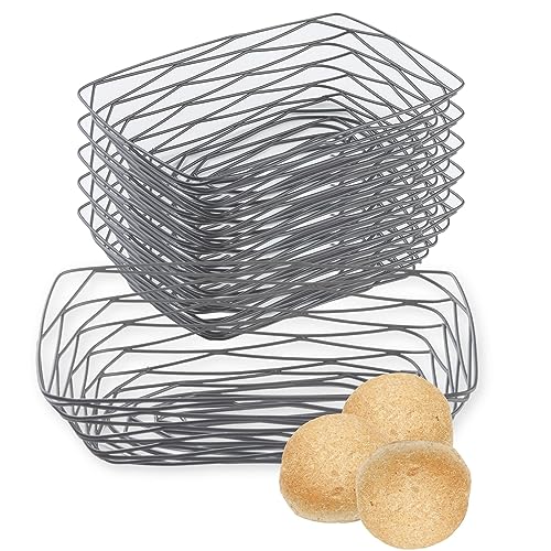 Tablecraft 9.1 by 6.1 Inches / Black / Rustic Bread & Serving Baskets