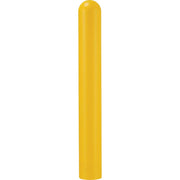 60"H Smooth Bollard Post Sleeve with Dome Top by Global Industrial – 56"L x 7"W x 60"H, HD Polyethylene, Yellow, Model BOL6YL