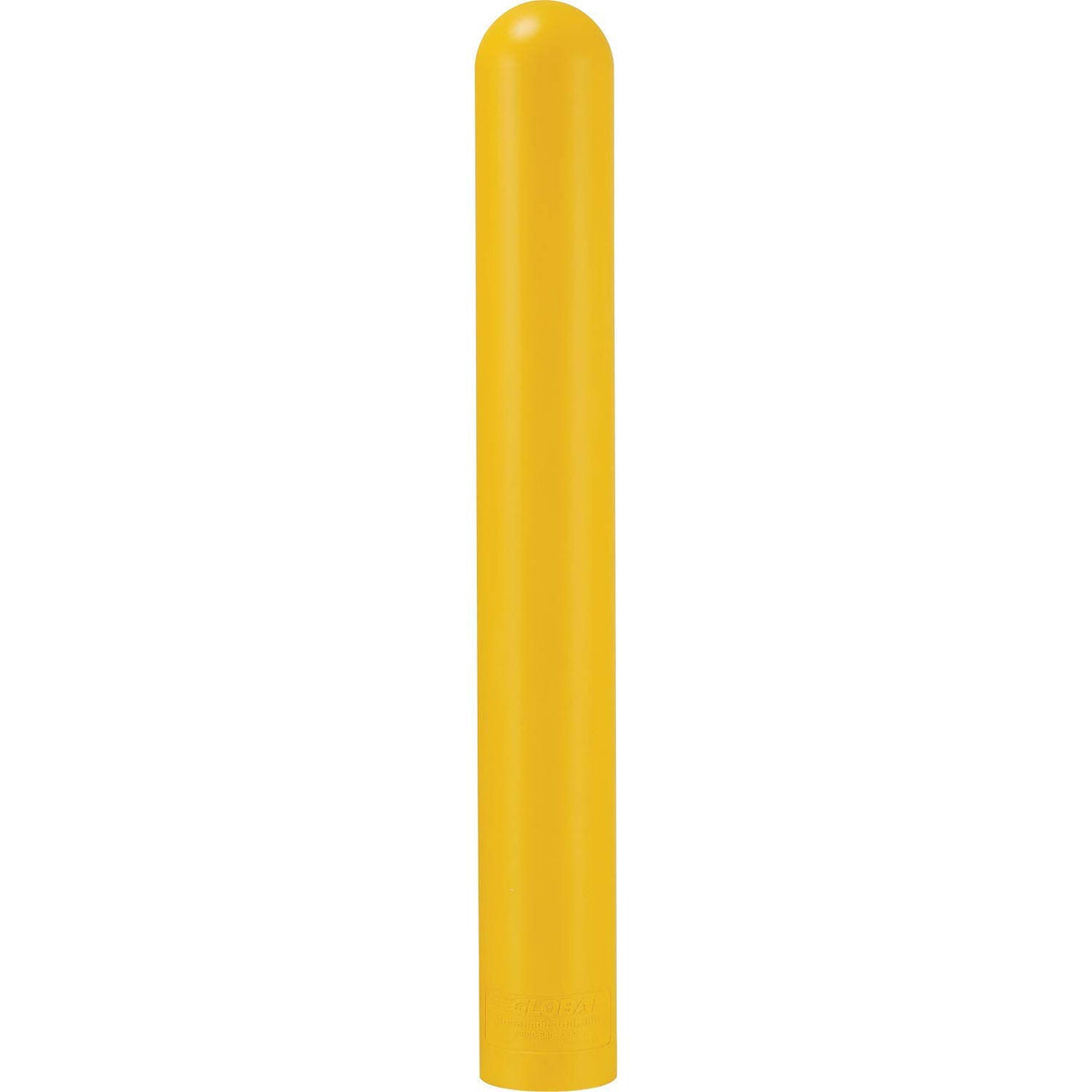60"H Smooth Bollard Post Sleeve with Dome Top by Global Industrial – 56"L x 7"W x 60"H, HD Polyethylene, Yellow, Model BOL6YL