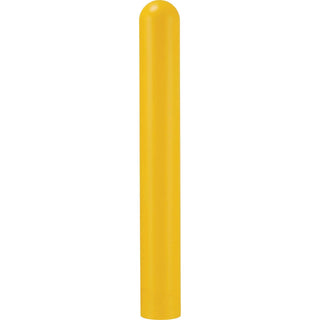 60"H Smooth Bollard Post Sleeve with Dome Top by Global Industrial – 56"L x 7"W x 60"H, HD Polyethylene, Yellow, Model BOL6YL