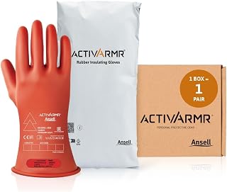 Ansell ActivArmr Electrical Insulating Gloves Class 0 - RIG011R Red 11in 1 Pair, size 10