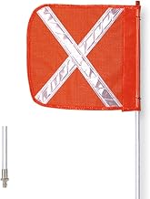 Checkers Heavy Duty Quick Disconnect 12" Orange with White X Warning Whip