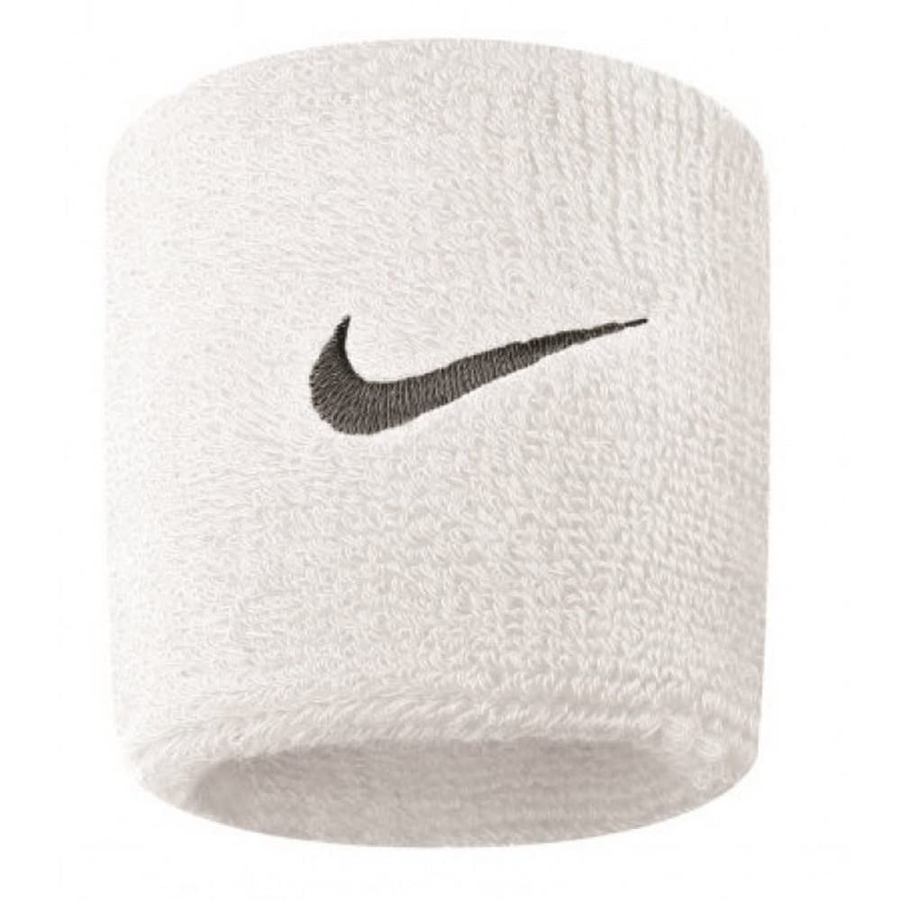 Swoosh Wristbands (Black/White by Nike – One Size, Cotton, Black/White, Model NWBSB