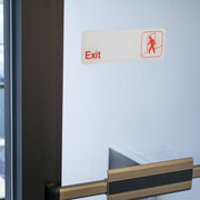 Exit Sign by Royal Industries – 3x9 inches, Plastic, "Exit" (Red), Model ROY 394509
