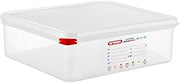 Carlisle FoodService Products Araven Food PAN with AIRTIGHT LID 2/3 Size 4" DEEP 10qt Polypropylene - Translucent 8 Count