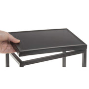 Black Display Riser with Black Top - 7" H by HUBERT – Metal, Black, Model 73114+98771