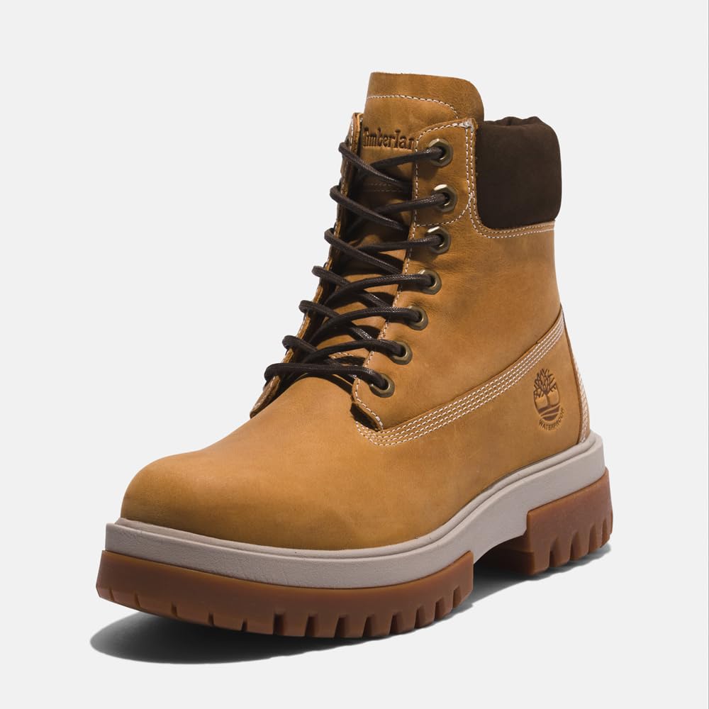 Men's Arbor Road 6 Inch Waterproof Boot by Timberland – 7, Leather, Wheat Full Grain