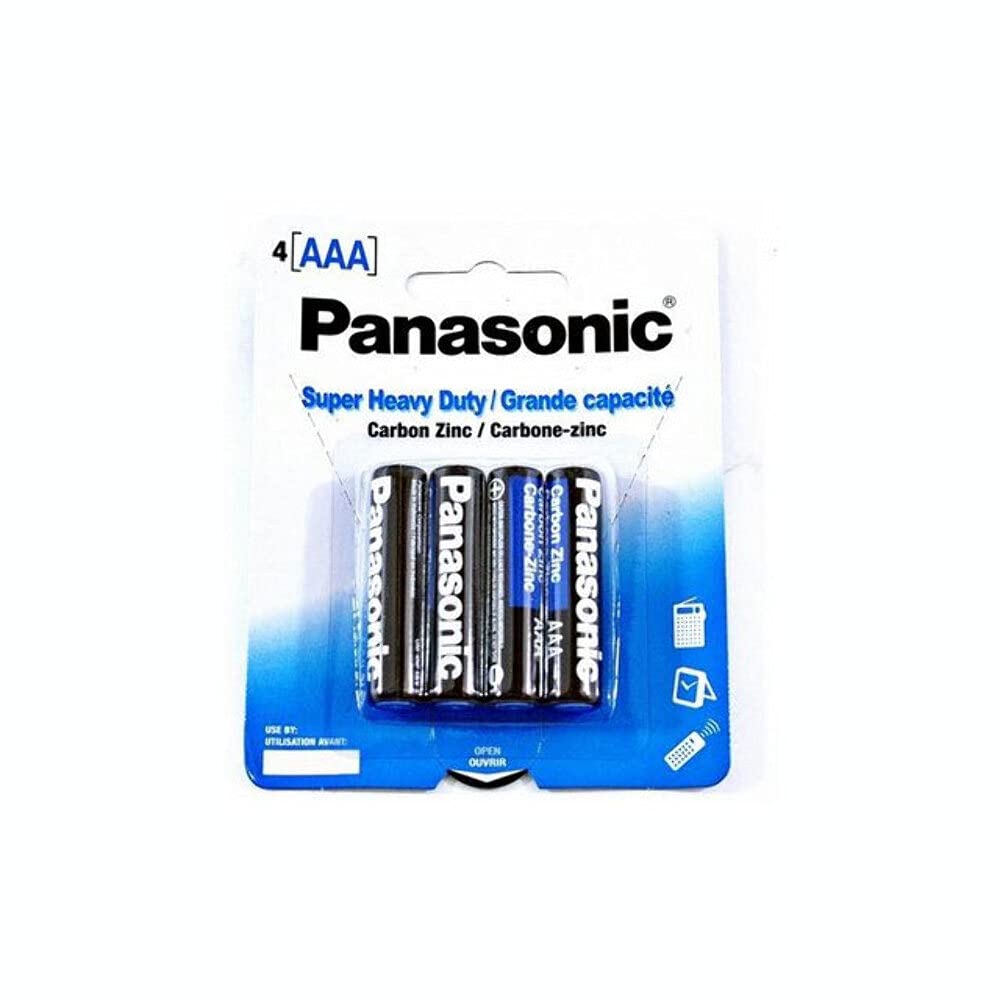 AAA Batteries (4 Pack) by Panasonic – AAA, Plastic, No Color, Pack of 4, Model AD401