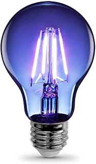 Feit Electric A19 Clear Glass Purple LED Bulb,Traditional Glass Design,Dimmable.